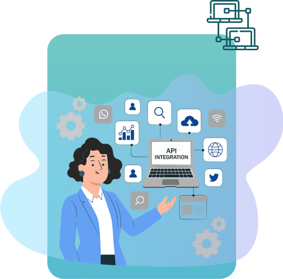 Ilustração de integração de APIs